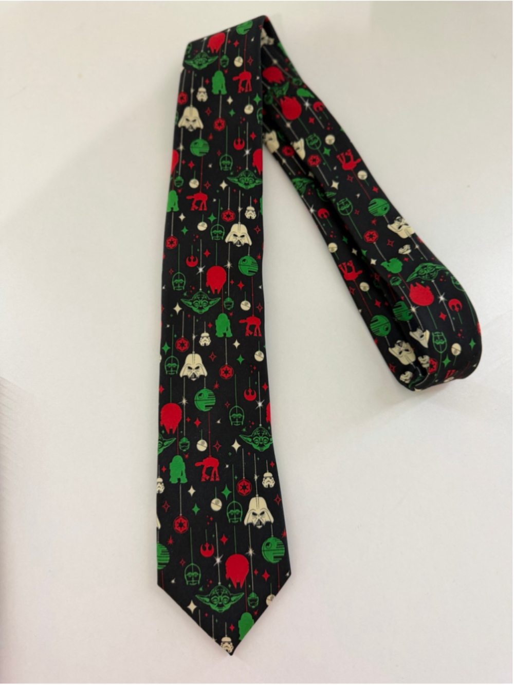 Star Wars Lucasfilm Christmas Holiday Tie Darth Vader Yoda Stormtrooper - Picture 2 of 5